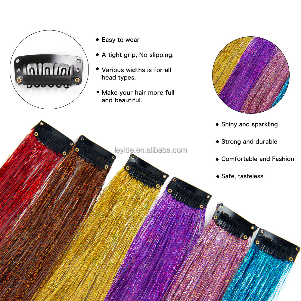 Glitter Hair Tinsel Extensions