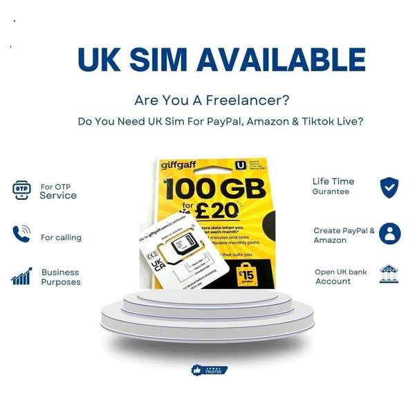 UK GiffGaff SIM in Pakistan – Monetize TikTok, Activate PayPal, & Unlock Global Business Opportunities!