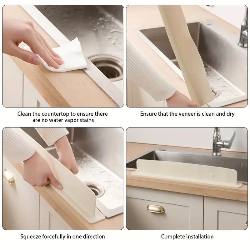 Silicon sink splash guard