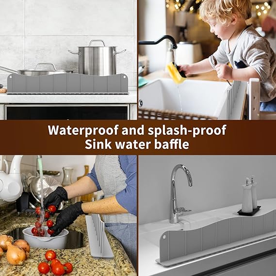Silicon sink splash guard