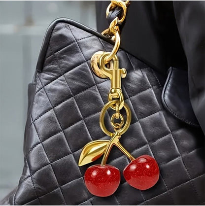 Cute Cherry Keychain 🍒